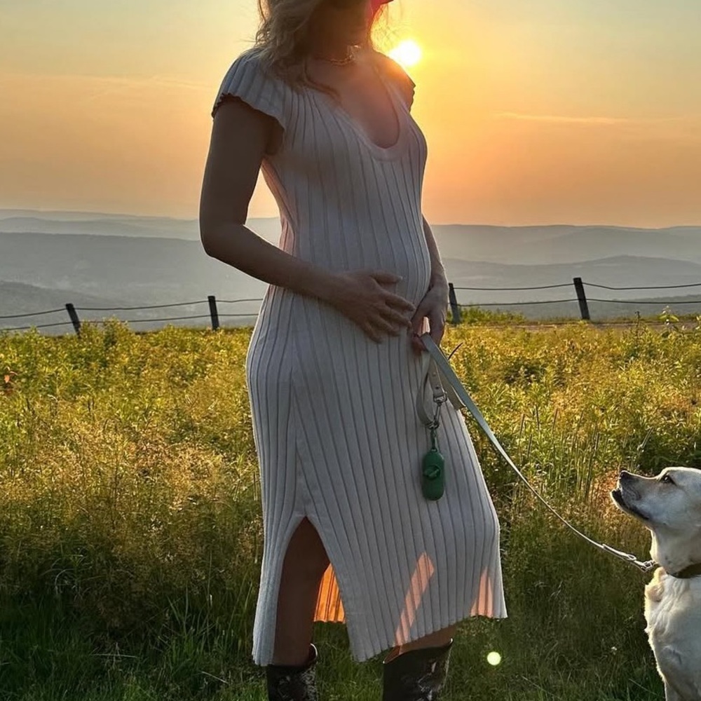 böhme ribbed midi dress
